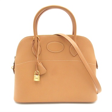 HERMES Bolide31 Shoulder Hand bag Graine Couchevel leather GHW Natural Used