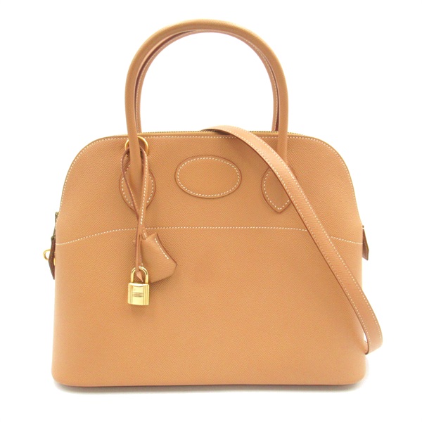 HERMES Bolide31 Shoulder Hand bag Graine Couchevel leather GHW Natural Used