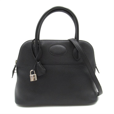 HERMES Bolide31 Shoulder Hand bag Taurillon Clemence Calfskin SHW Noir Black