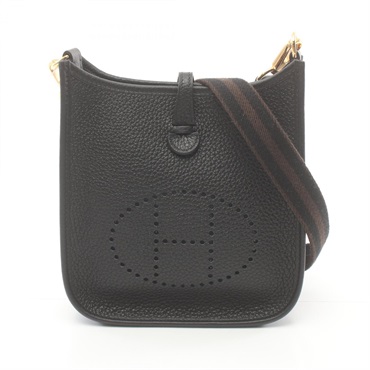 HERMES Evelyne TPM Amazon Shoulder Bag Taurillon Clemence GHW Black Used Women