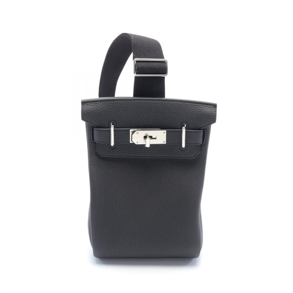 HERMES Kelly H a dos PM Waist bum bag W Togo leather Black SHW