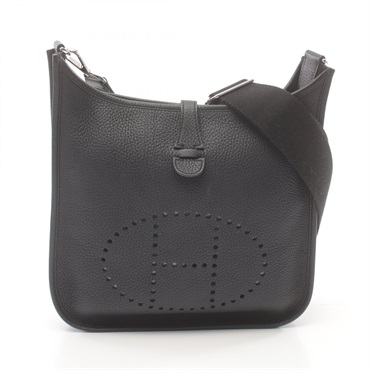 HERMES Evelyne 3 Trois PM Shoulder crossbody Bag P Taurillon Clemence Black SHW