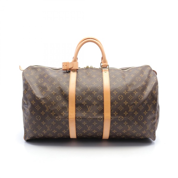 LOUIS VUITTON Keepall 55 Boston bag M41424 Monogram canvas leather Brown Used