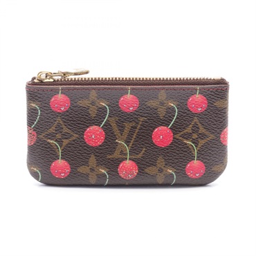LOUIS VUITTON Pochette Cle key coin purse M95042 Monogram Cherry Brown LV