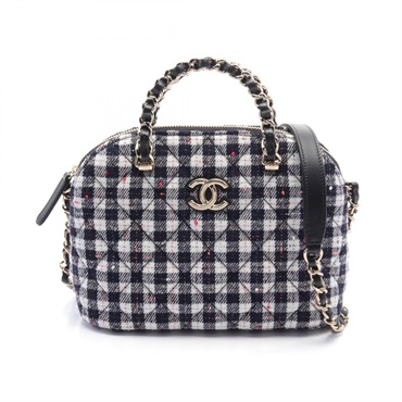 CHANEL Small shopping Shoulder Bag 2way AS3969 B17673 NZH33 Fabric Black Used CC