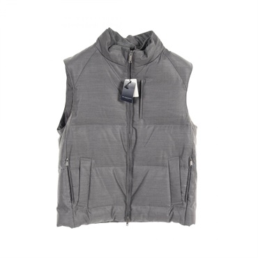 BURBERRY LONDON Down Puffer vest BBP31-725-06 wool Gray Used mens #L