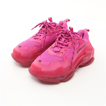 BALENCIAGA TRIPLE S sneakers Shoes 524039 leather Fabric Pink Women EU#36 US#6