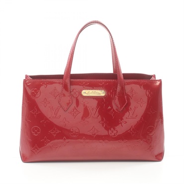 LOUIS VUITTON Wilsher PM Handbag M93642 Vernis leather Pomme Damour Used Women