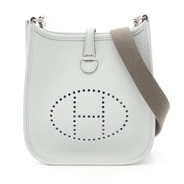 HERMES Evelyne TPM Amazon Shoulder crossbody Bag B Taurillon Clemence Blue pale