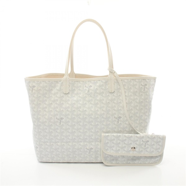 GOYARD Saint Louis PM Tote Bag SOA120212 canvas leather White Multicolor Used