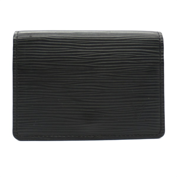 LOUIS VUITTON Envelope carte de Visit Card Case M62292 Epi leather Black Used LV