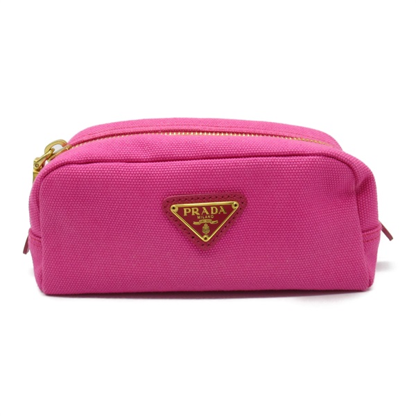 PRADA Pouch 1NA175 canvas Pink Used Women