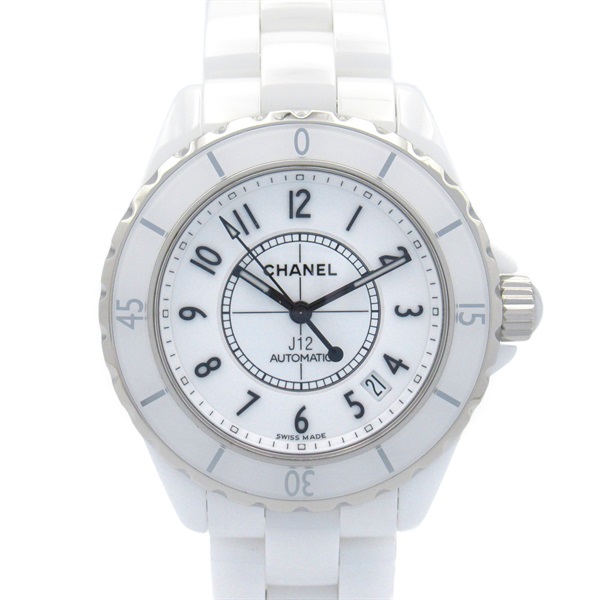 CHANEL J12 Wrist Watch H0970 Automatic ceramic Used mens CC Coco white