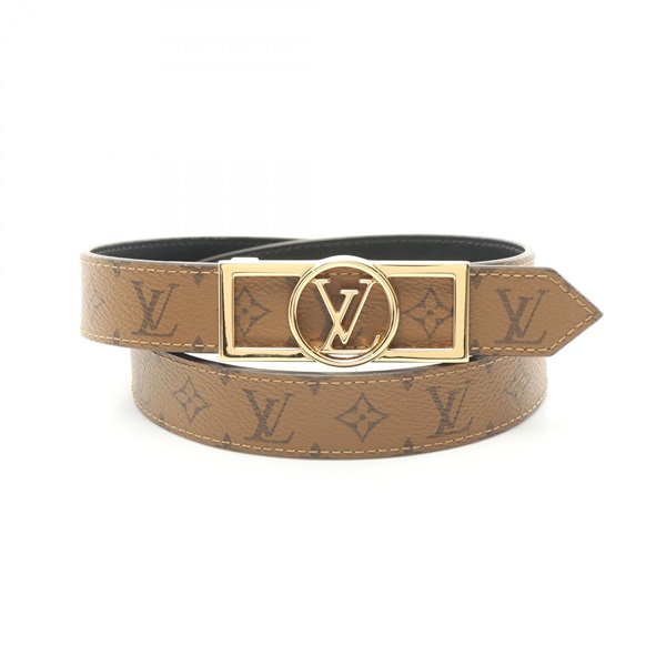 LOUIS VUITTON Belt Dauphine 25MM Reversible ceinture 70cm M0203 leather Monogram