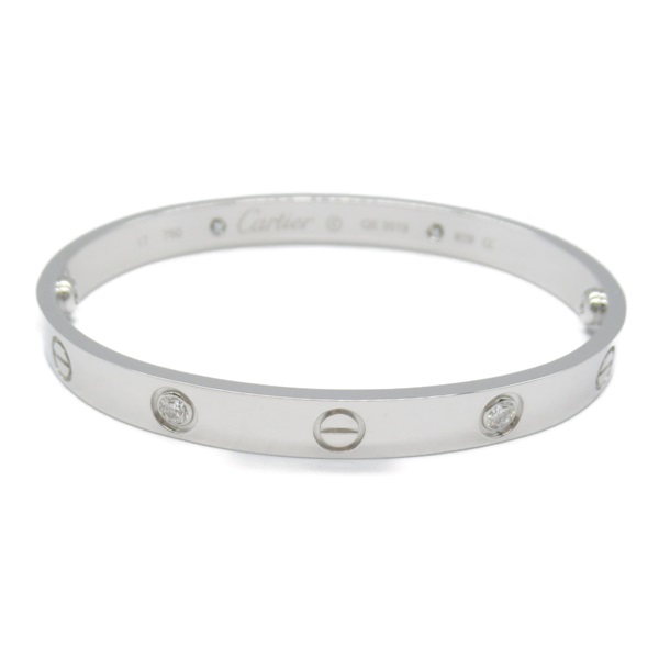 CARTIER Love Bracelet 4P Diamond B6070117 18KWG White Gold Used Women #17