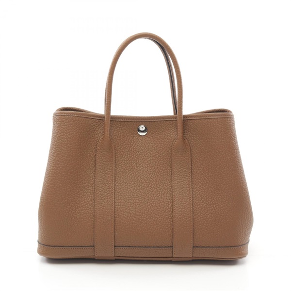 HERMES Garden party TPM Tote Bag B Negondaa leather Alezan SHW