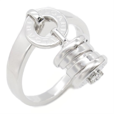 BVLGARI B-zero 1 Element Diamond Ring 18KWG White Gold Used US size 6 #52 women