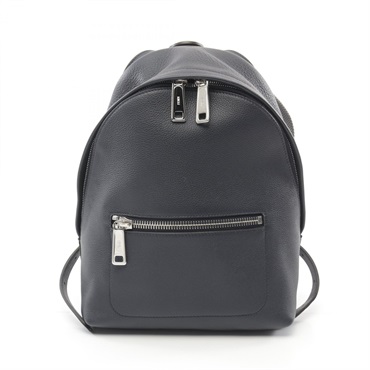 FENDI Chiodo Small Rucksack Backpack 7VZ077 leather Navy Used mens