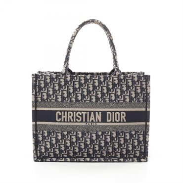 Christian Dior BOOK TOTE Medium Dior Oblique Embroidery Bag 50-MA-0290 jacquard