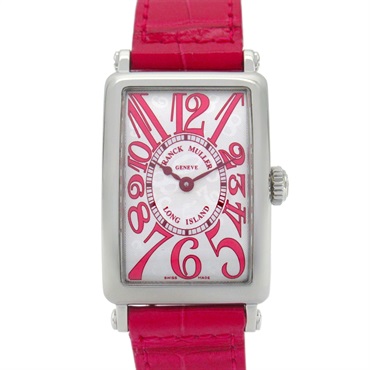 FRANCK MULLER Long Island Wrist Watch 902QZJ Quartz SS leather Used Women Red