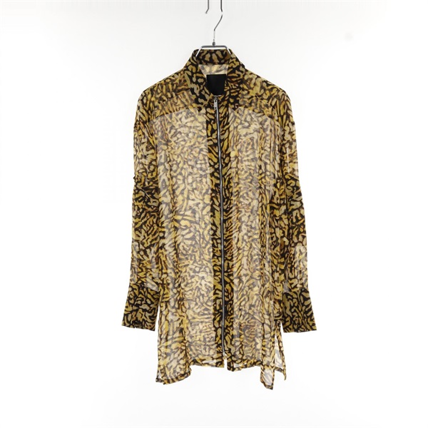 GIVENCHY blouse shirt tops #34 silk Yellow Brown Used