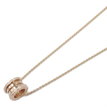 BVLGARI B-zero 1 Pavé Diamond Necklace 18KPG Pink Rose Gold Used women