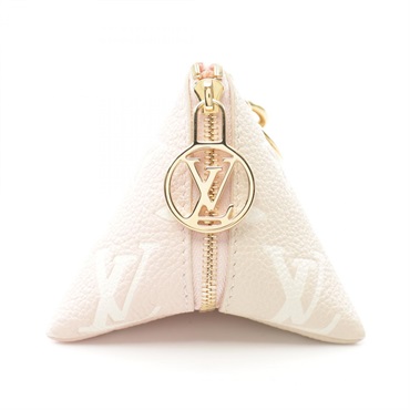 LOUIS VUITTON Berligo Pouch M00669 Monogram empreinte leather Pink Beige Used LV