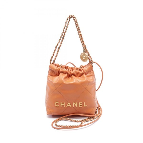 CHANEL chanel 22 mini chain Shoulder crossbody Bag AS3980 leather Orange used