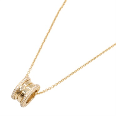 BVLGARI B-zero1 Necklace Pavé Diamond Pendant 18KYG Yellow Gold Used women