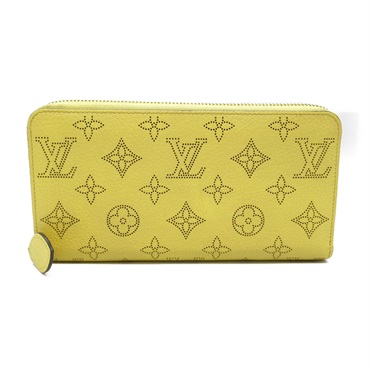 LOUIS VUITTON Zippy wallet long purse M82501 Mahina canvas Yellow Used LV