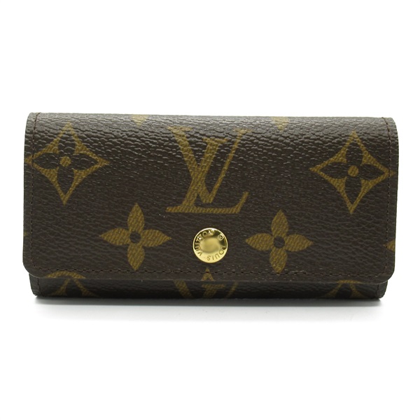 LOUIS VUITTON Multicles4 key holder case M62631 Monogram canvas Brown Used