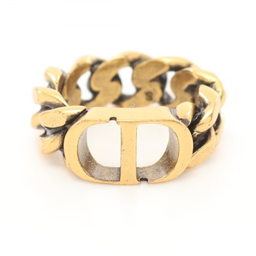Dior CD logo Ring Gold Plated Used women US size 5.5
