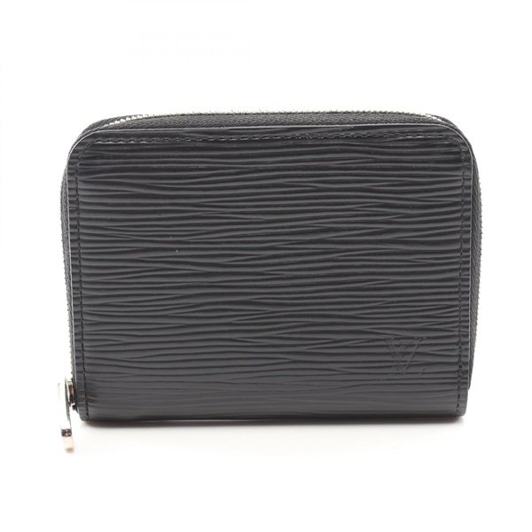 LOUIS VUITTON Zip around coin purse M60152 Epi leather Black Used mens