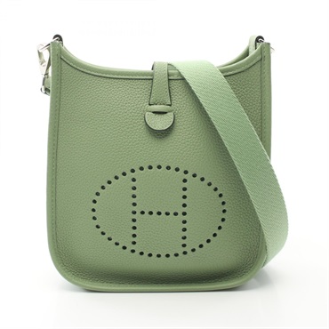 HERMES Evelyne TPM Amazon Shoulder crossbody Bag Taurillon Clemence green SHW