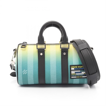 LOUIS VUITTON Keepall XS Hand shoulder crossbody bag M59949 Damier stripe canvas