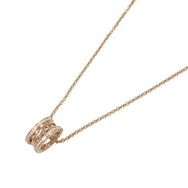 BVLGARI B-zero1 Design Legend Necklace Pavé Diamond 18KPG Rose Gold Used women
