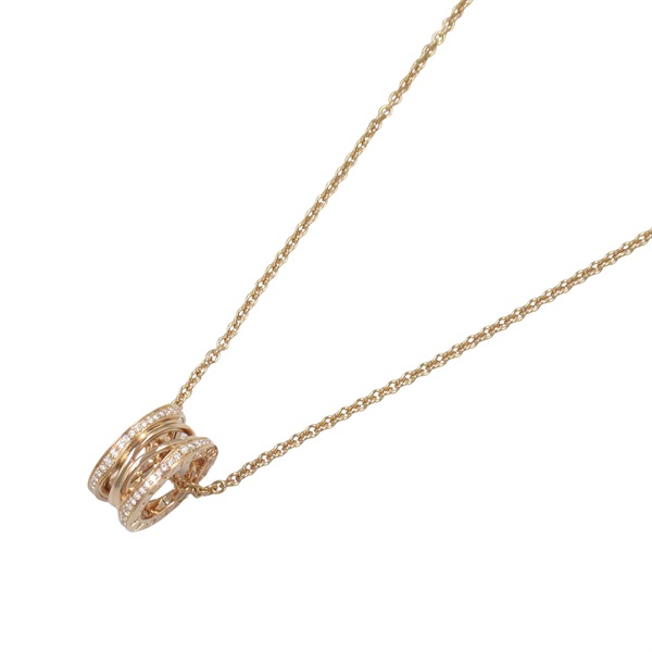 BVLGARI B-zero1 Design Legend Necklace Pavé Diamond 18KPG Rose Gold Used women
