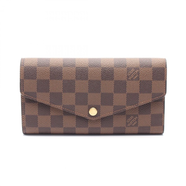 LOUIS VUITTON Portefeuille Sarah Bifold long purse wallet N63209 Damier Ebene