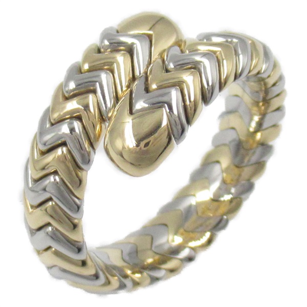 BVLGARI Spiga Ring 18KYG Yellow Gold SS Used women US size 7 #54