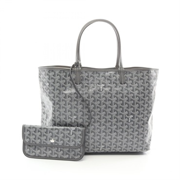 GOYARD Saint Louis PM Tote Bag ACM020243 canvas leather Gray Used Women