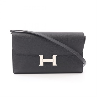 HERMES constance long to go Shoulder Bag B Epsom Black Used SHW