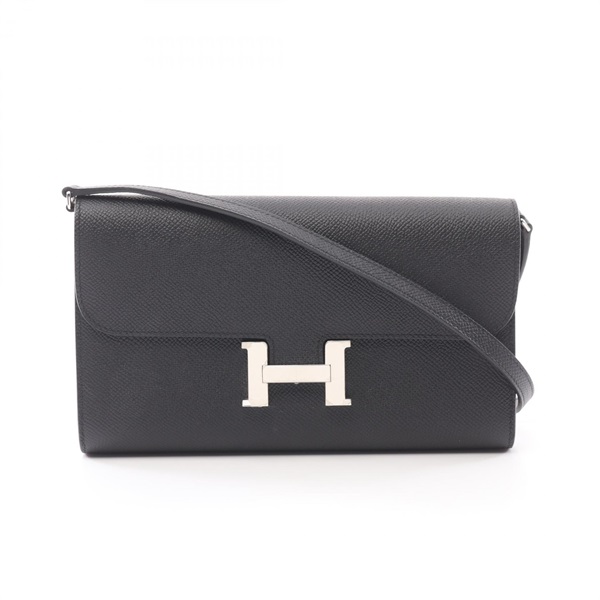 HERMES constance long to go Shoulder Bag B Epsom Black Used SHW