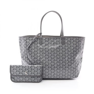 GOYARD Saint Louis PM Tote Bag canvas leather Gray Multicolor Used Women