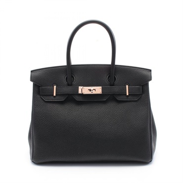 HERMES Birkin 30 Hand bag D Togo leather Black Used PGHW