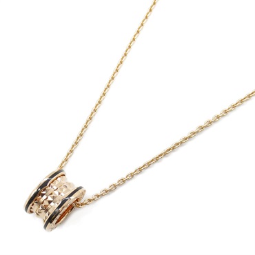 BVLGARI B-zero1 Rock Necklace Ceramic 18KPG Pink Rose Gold Used unisex
