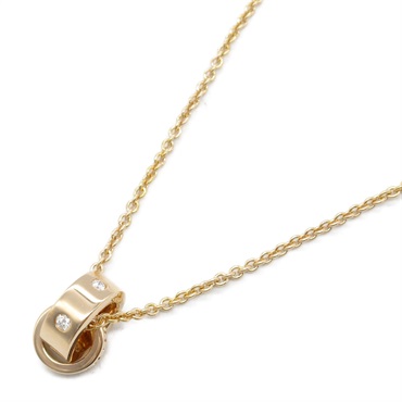 BVLGARI BVLGARI Necklace 5P Diamond Pendant 18KPG Pink Rose Gold Used unisex