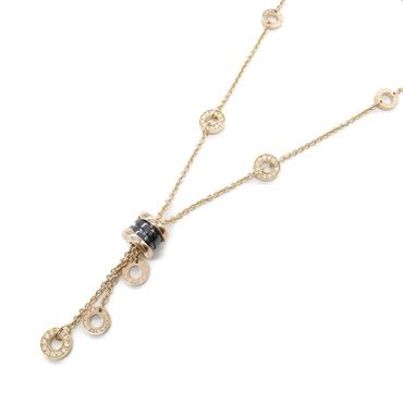 BVLGARI B-zero1 Element Necklace Ceramic 18KPG Rose Gold Diamond Used unisex