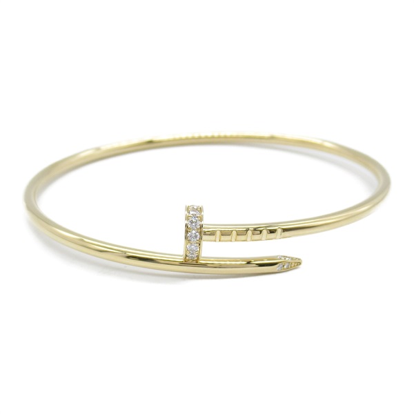 CARTIER Juste un Clou Bracelet Diamond B6066117 18KYG Yellow Gold Used Women #17