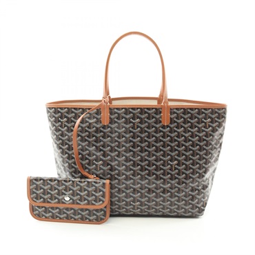 GOYARD Saint Louis PM Hand Tote Bag ADM120242 canvas leather Black Brown Used