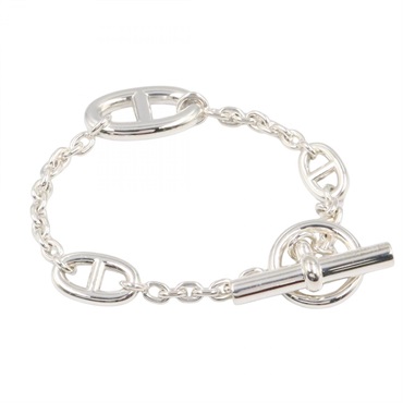 HERMES Chaine d'Ancre Farandole chain Bracelet 16.5cm Silver925 Used unisex